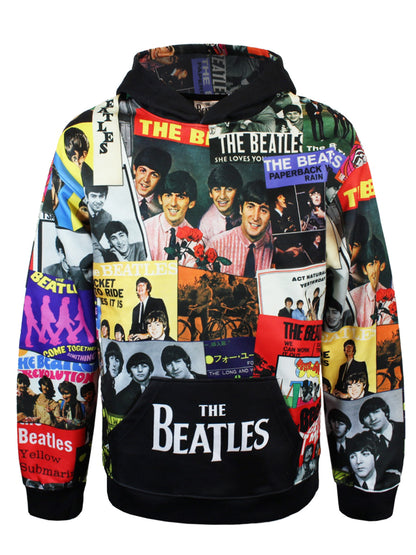 The Beatles Singles Covers All Over Print Pullover Hoodie