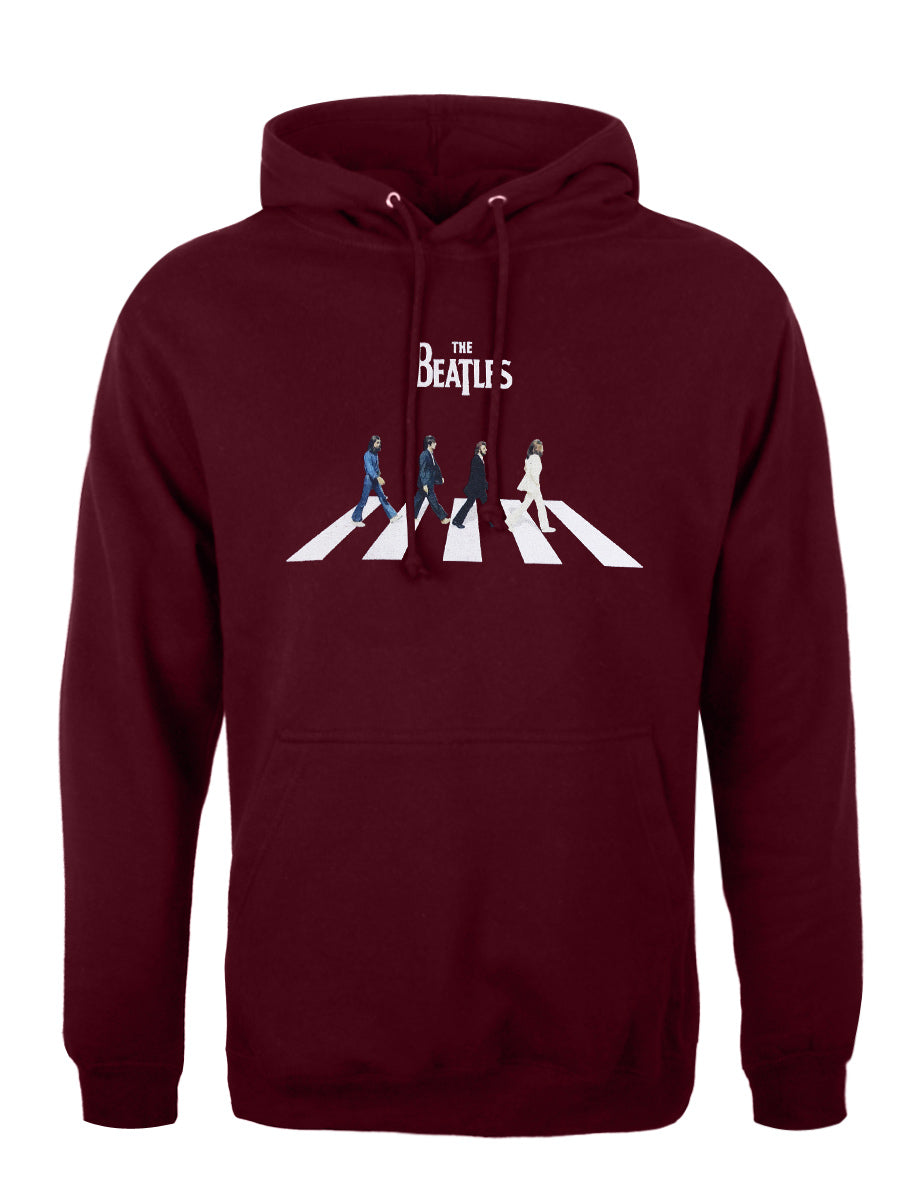 The Beatles Abbey Road Characters Maroon Pullover Hoodie