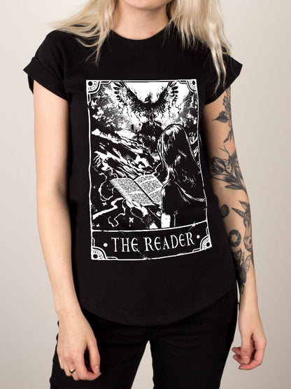 Deadly Tarot - The Reader Ladies Black Premium T-Shirt