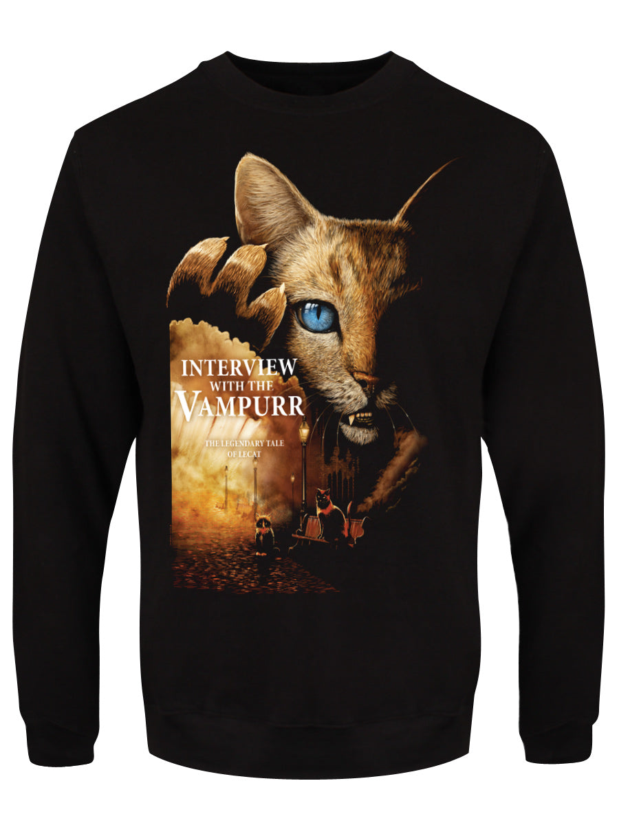 Horror Cats Interview With The Vampurr Mens Black Sweatshirt
