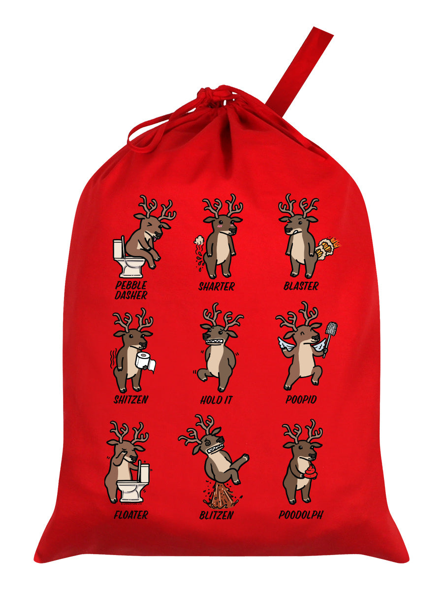 Rudolph's Crew Red Santa Sack