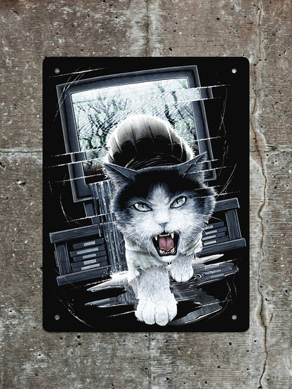 Horror Cats The Purr - Ring Mini Tin Sign