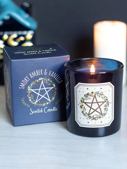Solstice Wreath Smoky Amber & Vanilla Candle