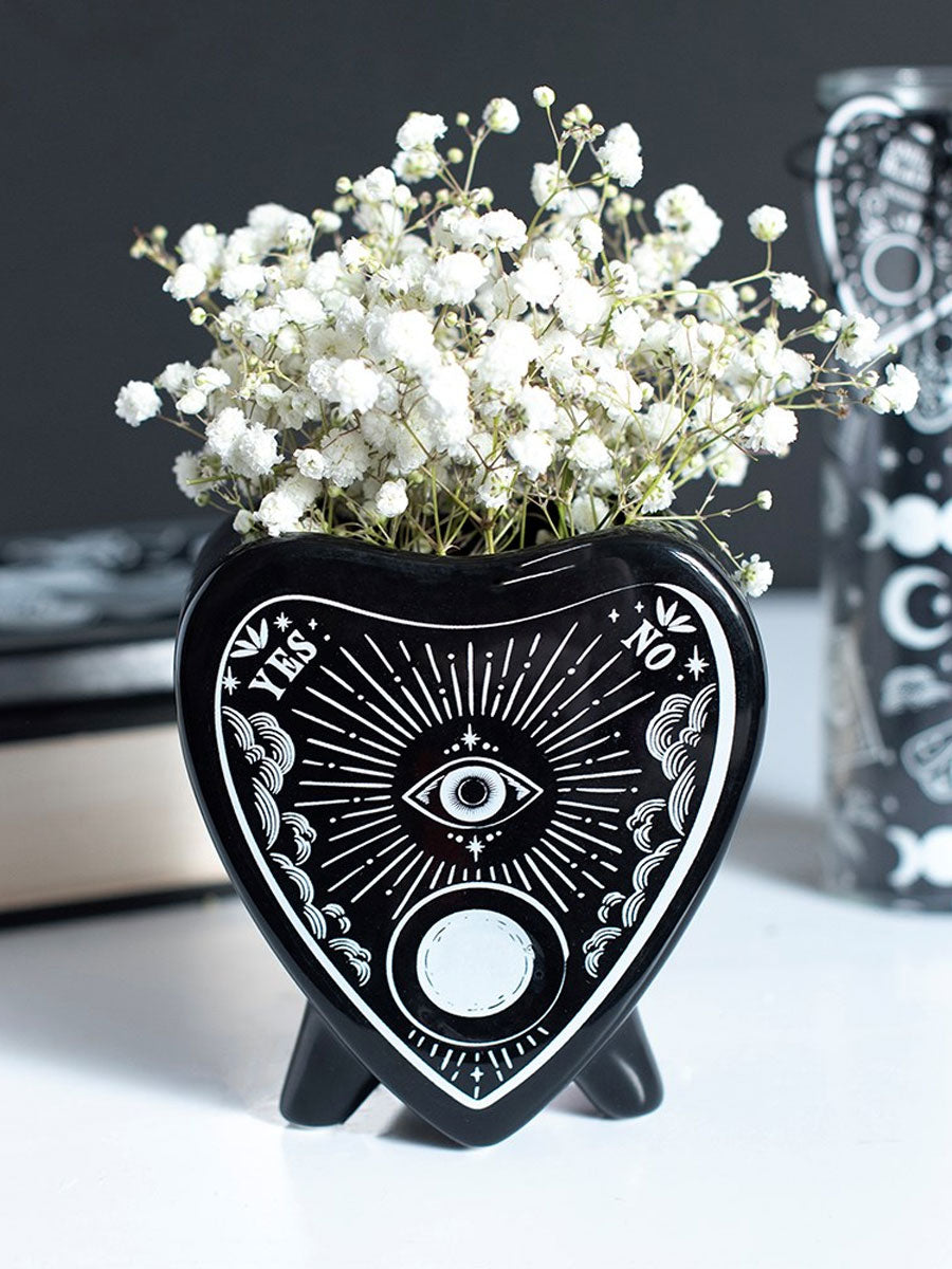 Black Planchette Flower Vase