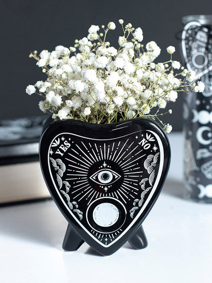 Black Planchette Flower Vase