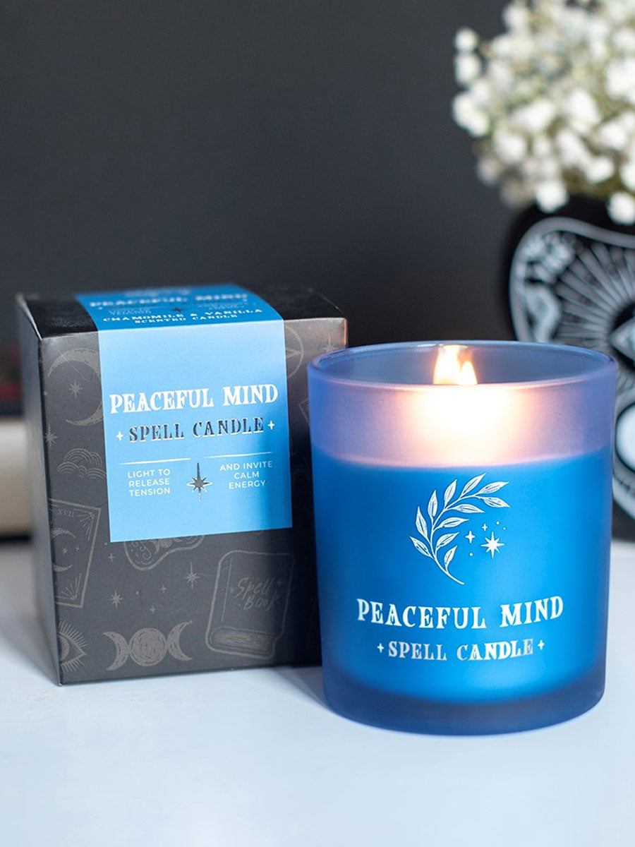 Peaceful Mind - Chamomile & Vanilla Scented Spell Candle