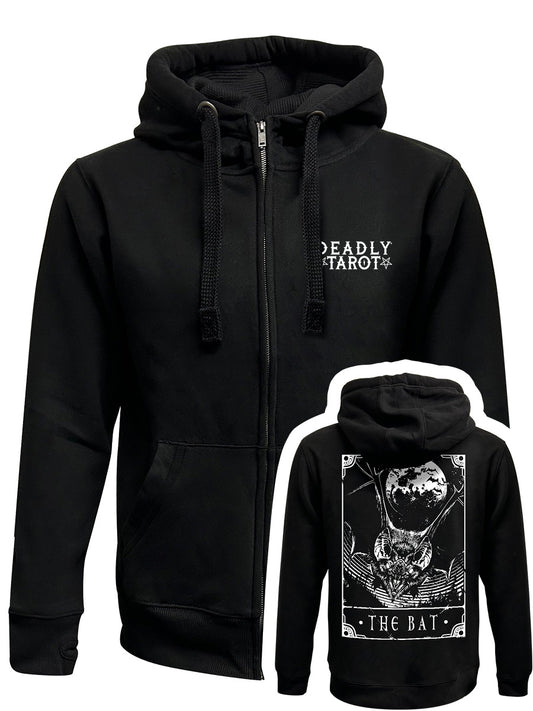 Deadly Tarot - The Bat Black Zipped Hoodie
