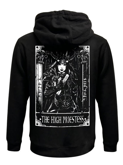Deadly Tarot - The High Priestess Black Zipped Hoodie