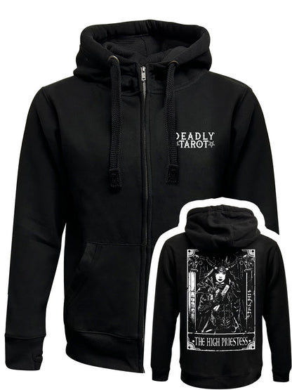 Deadly Tarot - The High Priestess Black Zipped Hoodie