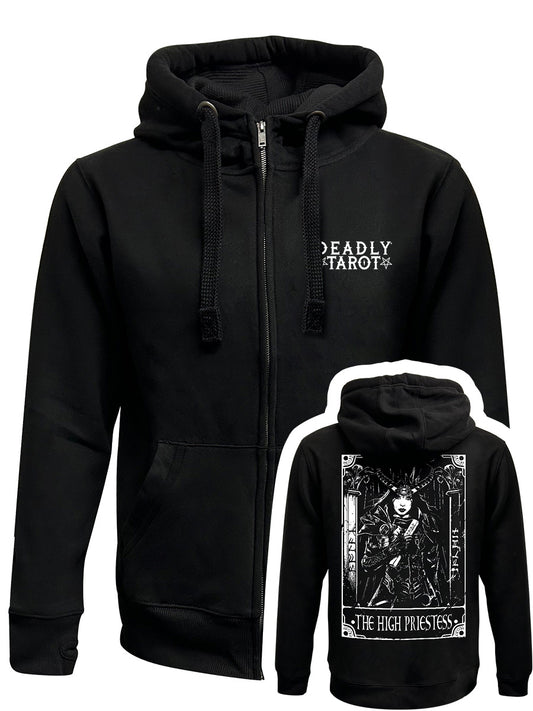 Deadly Tarot - The High Priestess Black Zipped Hoodie