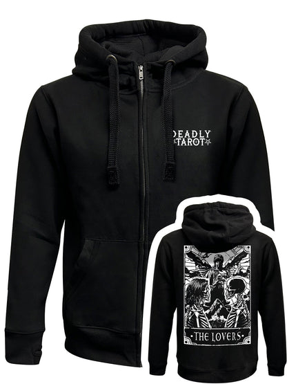 Deadly Tarot - The Lovers Black Zipped Hoodie
