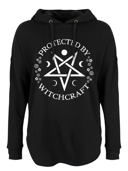 Protected By Witchcraft Ladies Black Oversized Hoodie