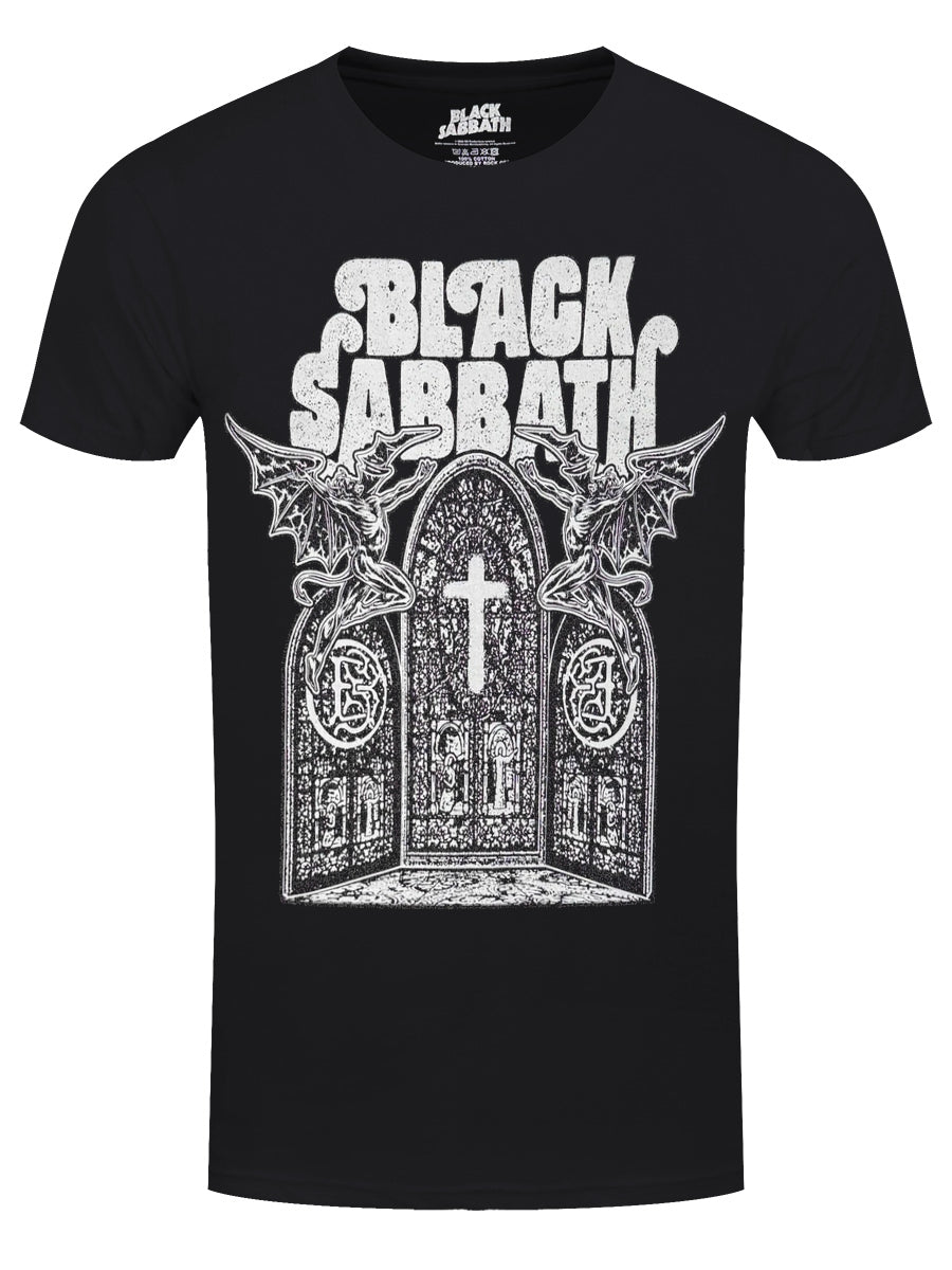 Black Sabbath Church Windows Men's Black T-Shirt