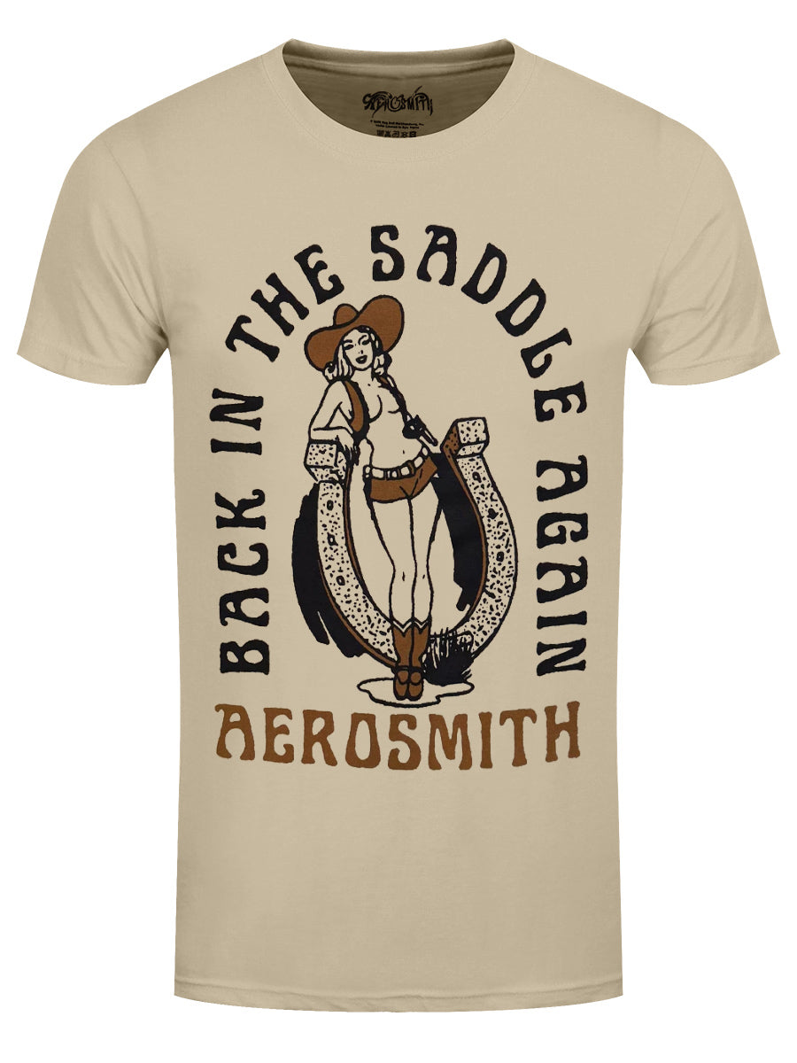 Aerosmith Back In The Saddle Men's Sand T-Shirt