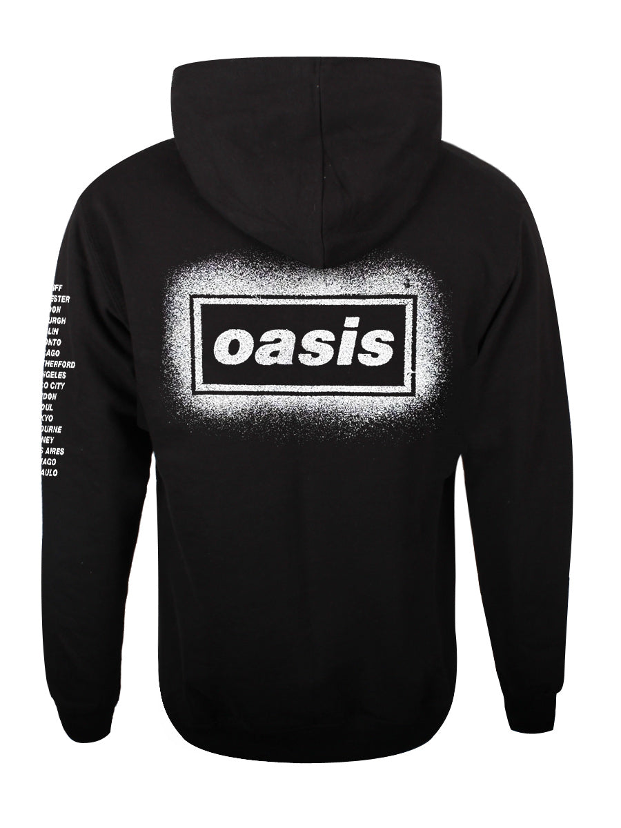 Oasis Spray Live '25 World Tour Men's Black Pullover Hoodie