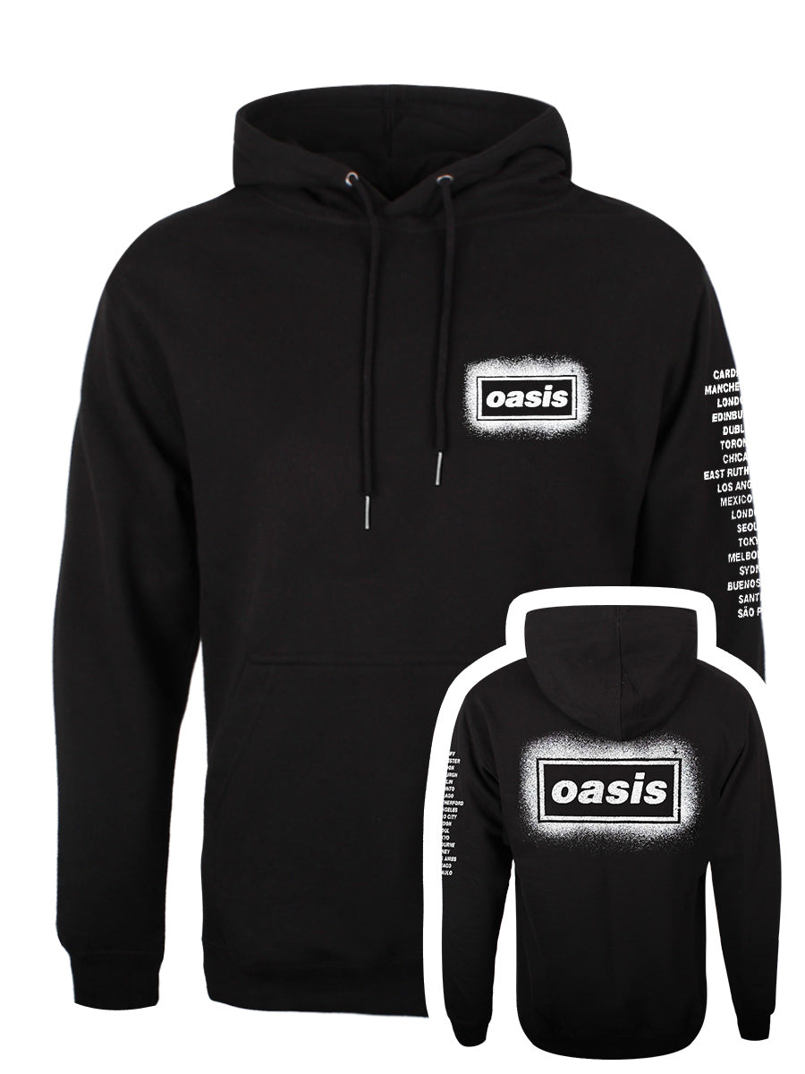 Oasis Spray Live '25 World Tour Men's Black Pullover Hoodie