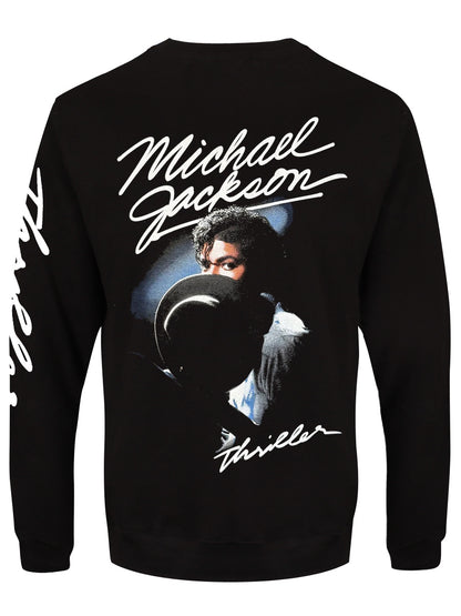 Michael Jackson Thriller / Hat Poses Men's Black Sweatshirt