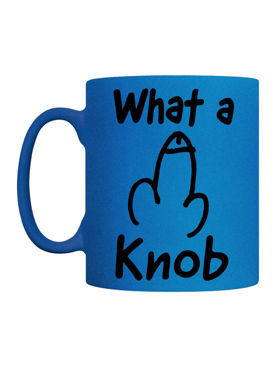 What A Knob Blue Neon Mug