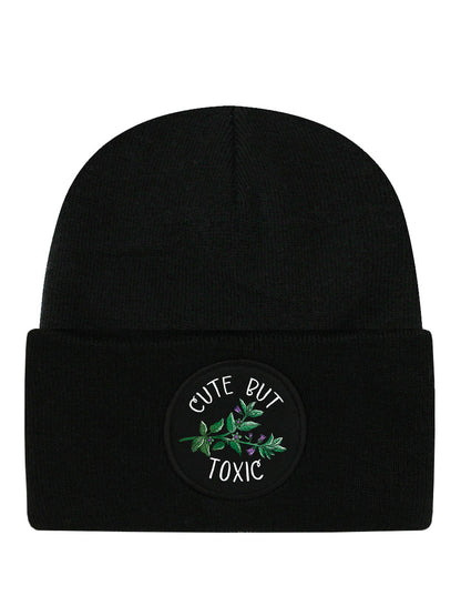 Cute But Toxic Black Beanie