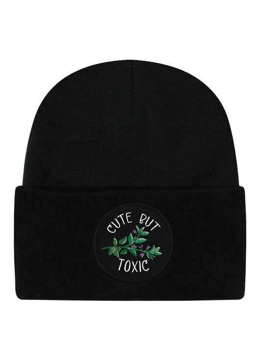 Cute But Toxic Black Beanie