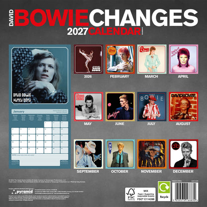 David Bowie (Changes) 2027 Square Calendar