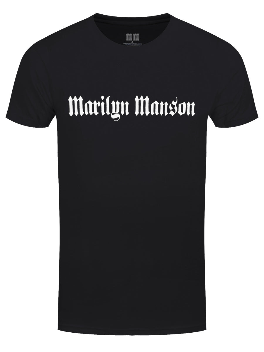 Marilyn Manson Logo Mono Men's Black T-Shirt