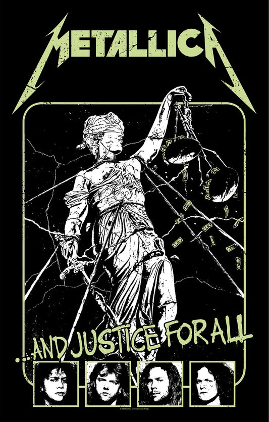 Metallica And Justice For All Band Textile Flag
