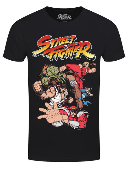 Street Fighter Comic Art Men's Black T-Shirt