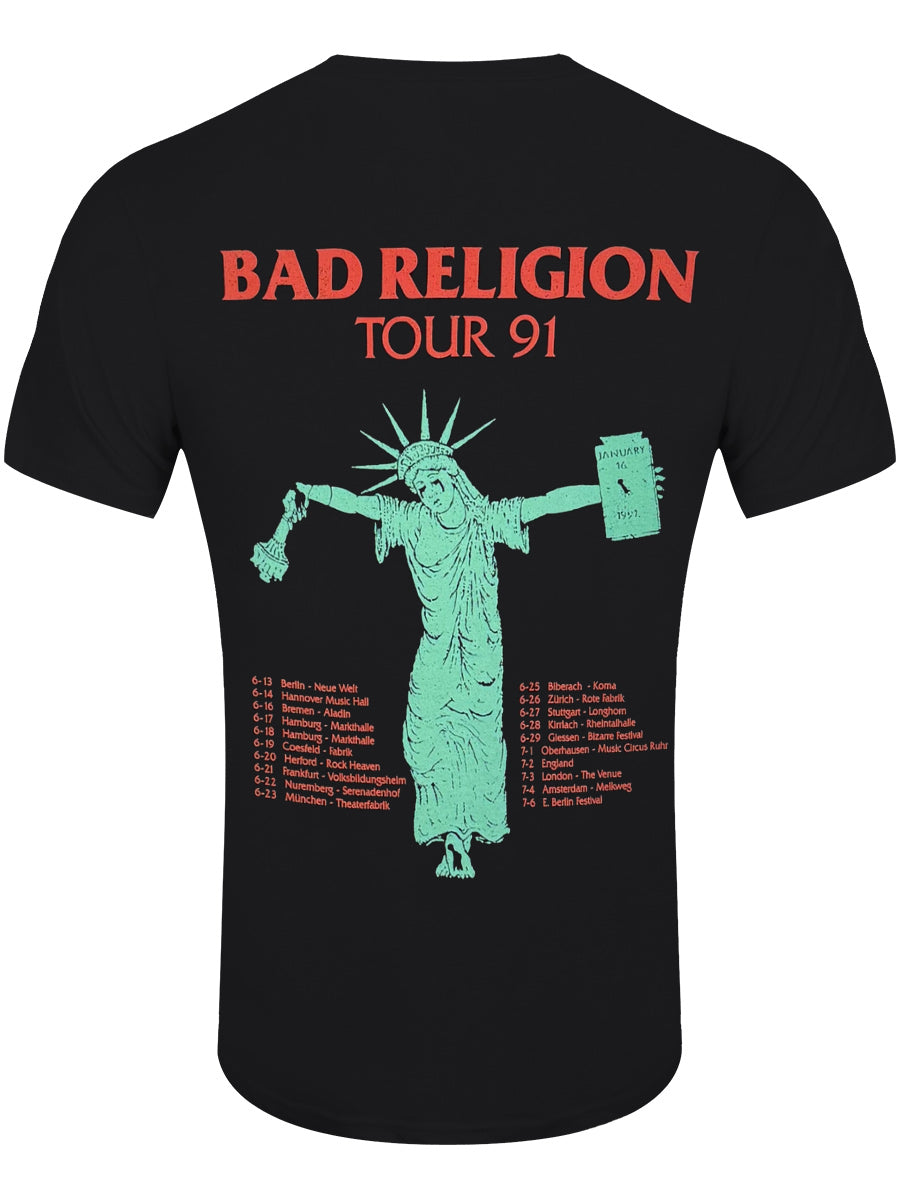 Bad Religion Liberty '91 Tour Men's Black T-Shirt