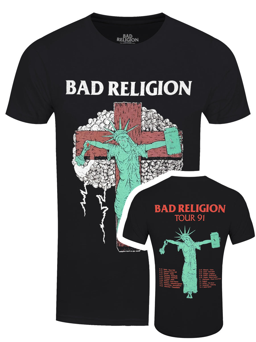 Bad Religion Liberty '91 Tour Men's Black T-Shirt