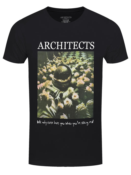 Architects Astronaut Roses Men's Black T-Shirt