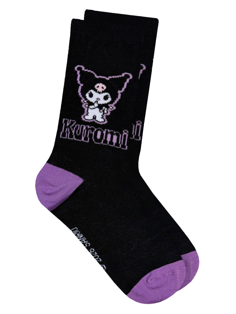 Hello Kitty Kuromi Black Socks (UK Size 4-8)
