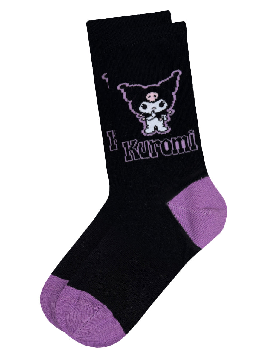 Hello Kitty Kuromi Black Socks (UK Size 4-8)