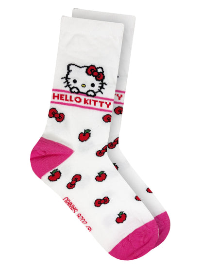 Hello Kitty White Socks (UK Size 4-8)