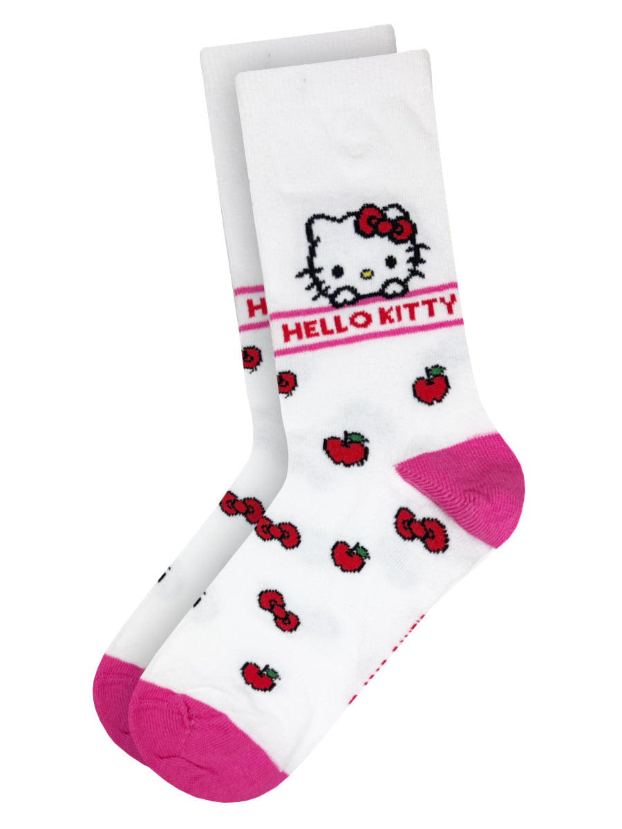 Hello Kitty White Socks (UK Size 4-8)