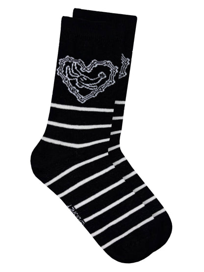 The Nightmare Before Christmas Zero Hearts Black Socks (UK Size 4-8)
