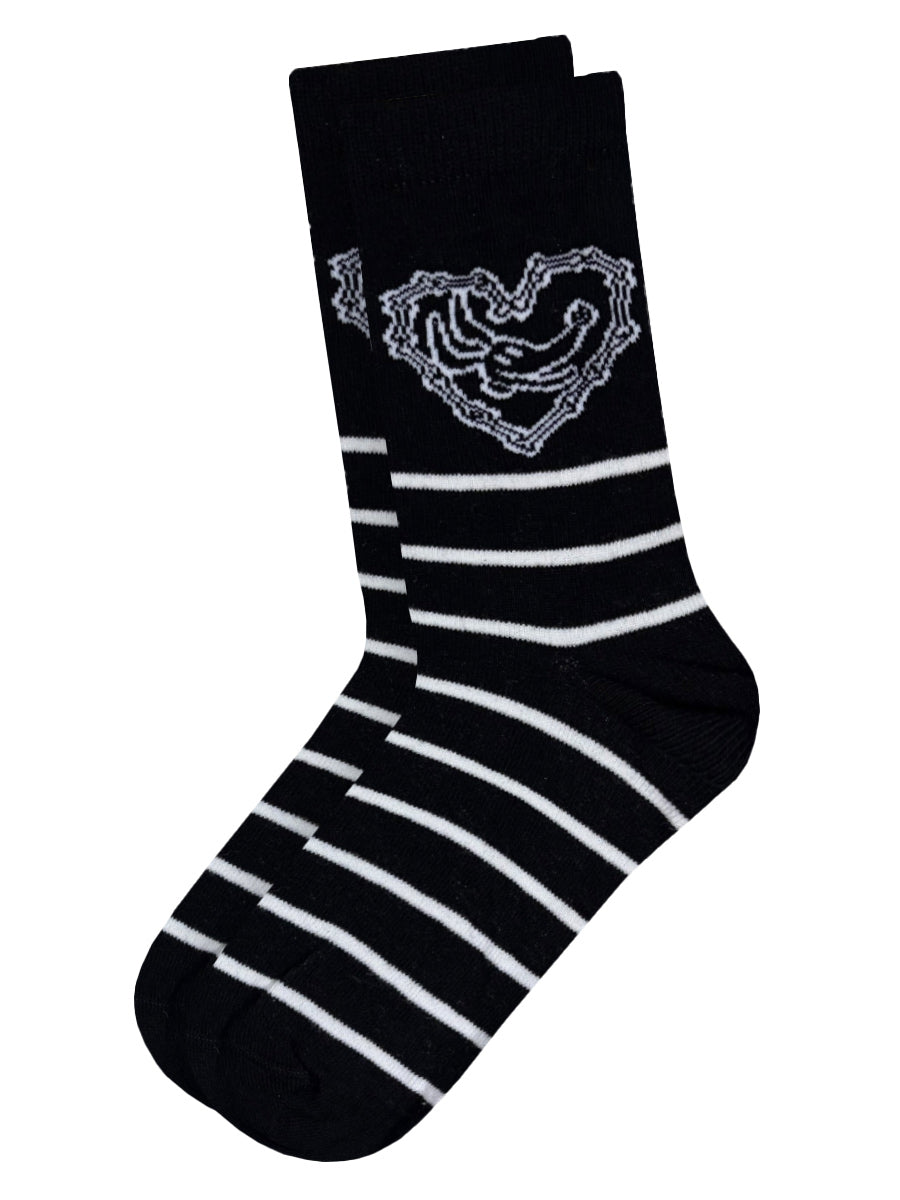 The Nightmare Before Christmas Zero Hearts Black Socks (UK Size 4-8)