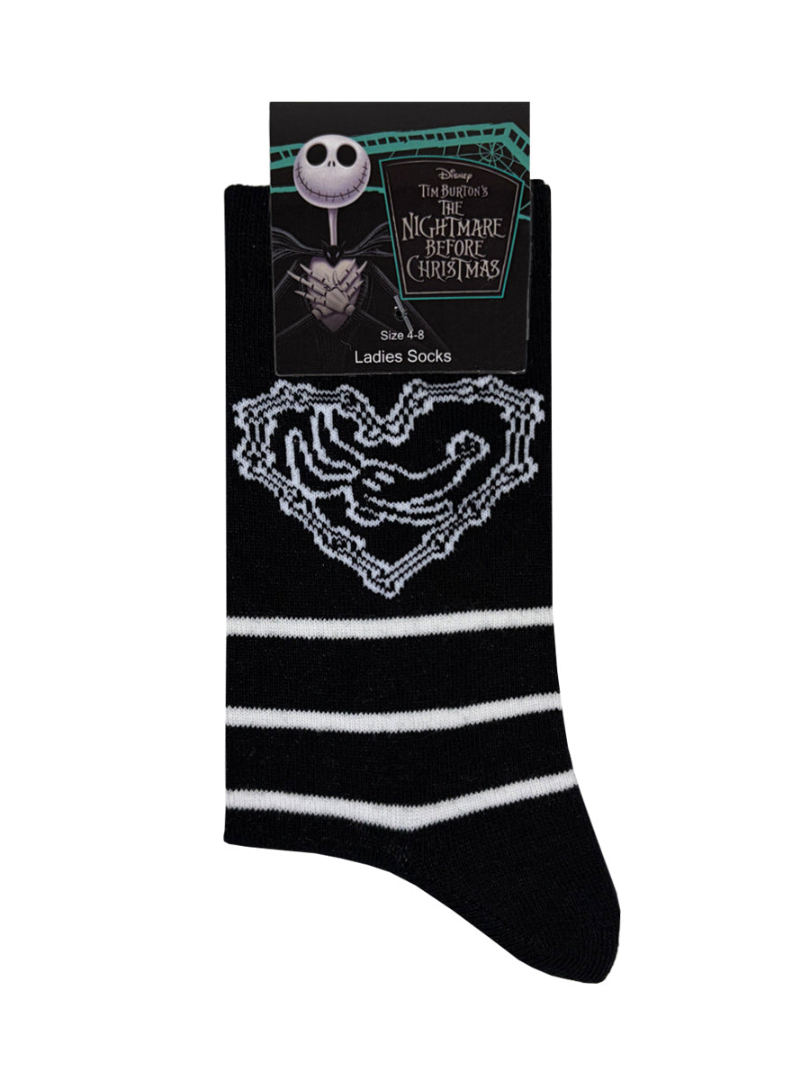 The Nightmare Before Christmas Zero Hearts Black Socks (UK Size 4-8)