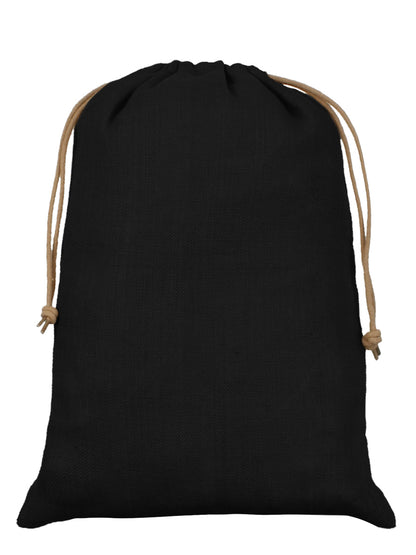 Black Is My Holiday Colour Black Hessian Santa Sack