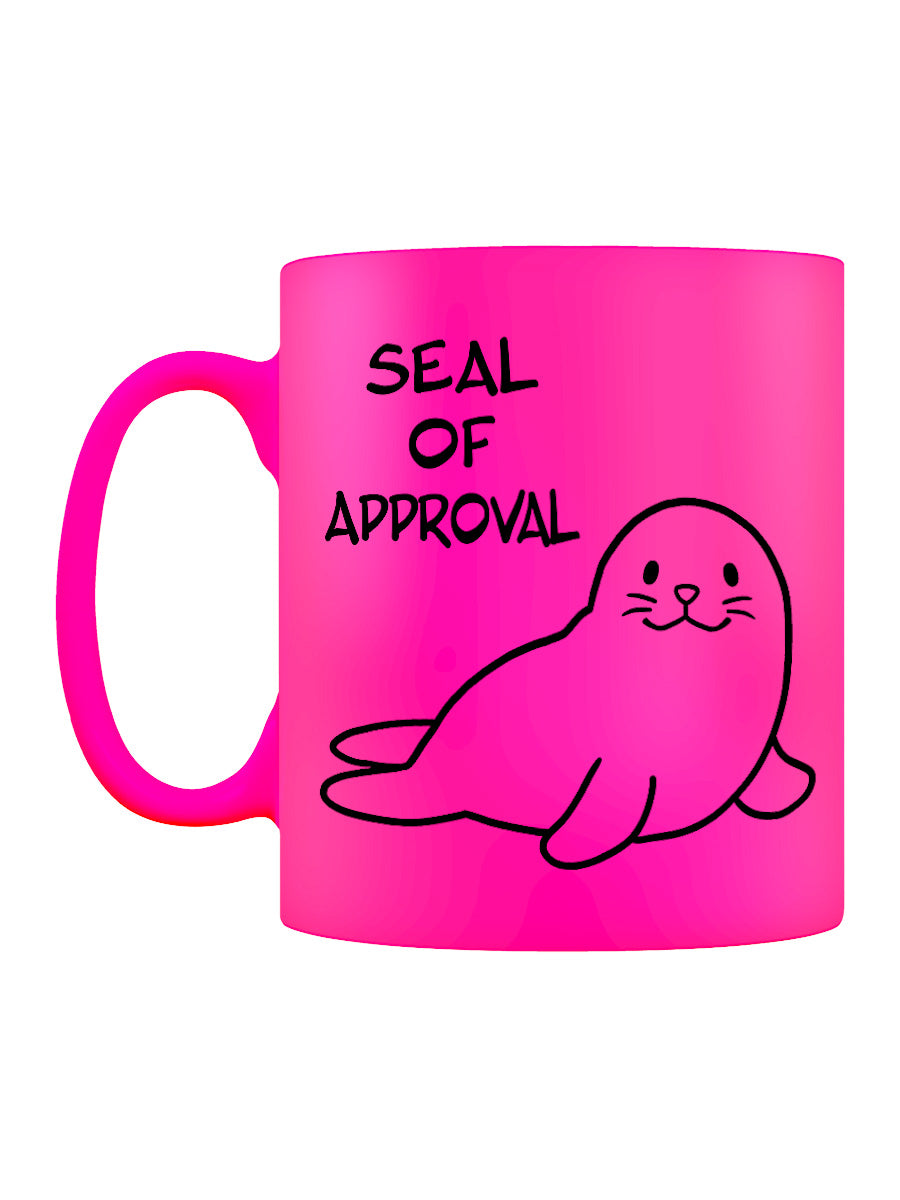 Seal Of Approval Pink Neon Mug