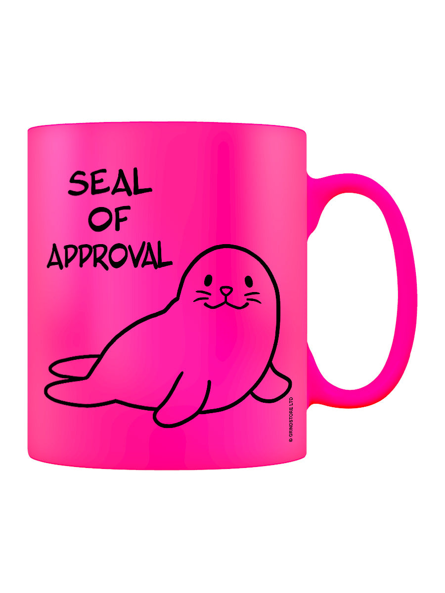 Seal Of Approval Pink Neon Mug