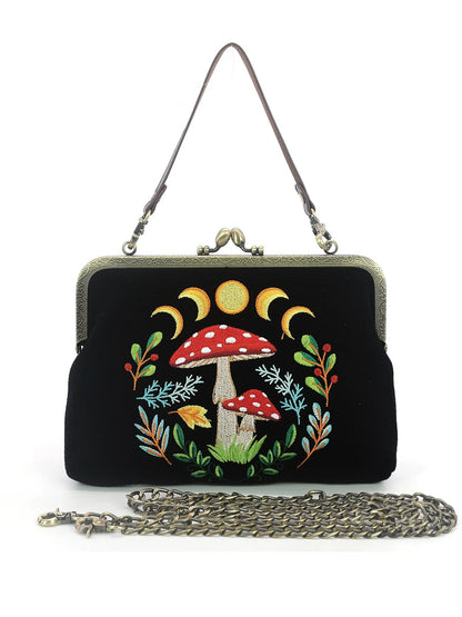 Celestial Mushroom Kiss Lock Bag