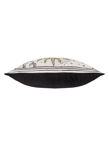 Celestial Stories Embroidered Velvet Cushion