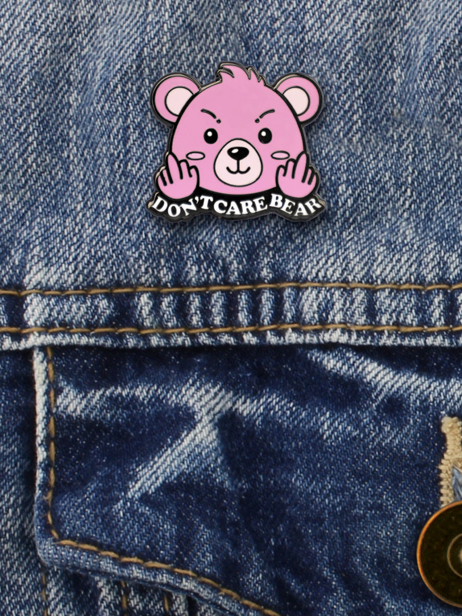 Don't Care Bear Enamel Pin Badge