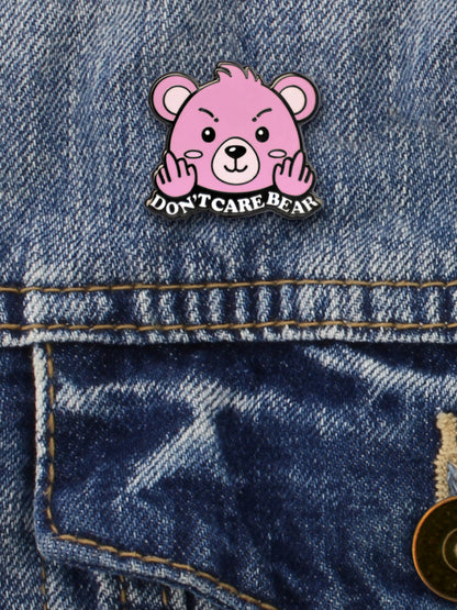 Don't Care Bear Enamel Pin Badge