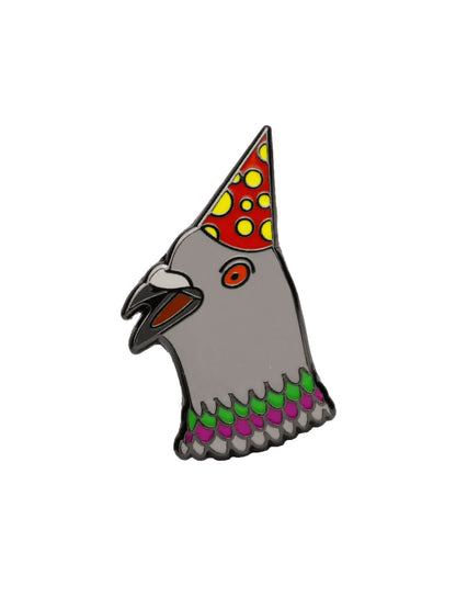 Party Pigeon Enamel Pin Badge