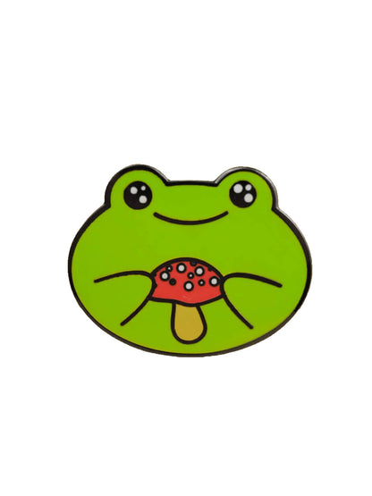 Frog & Mushroom Enamel Pin Badge