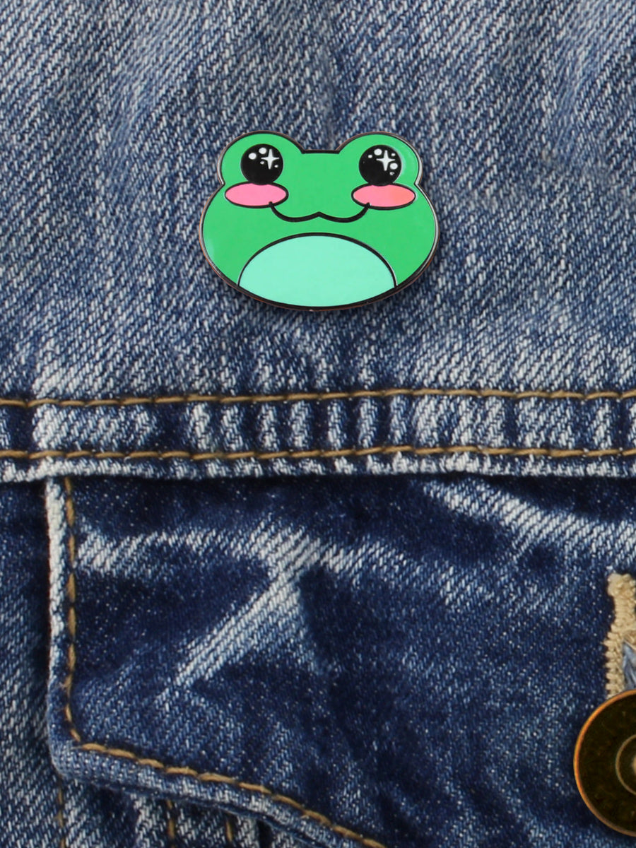 Cute Frog Enamel Pin Badge
