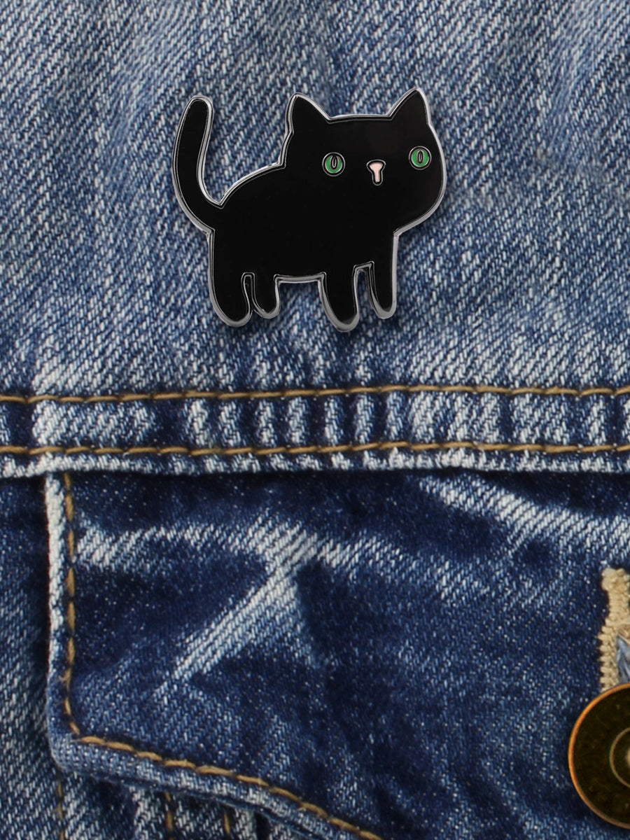Black Cat Enamel Pin Badge