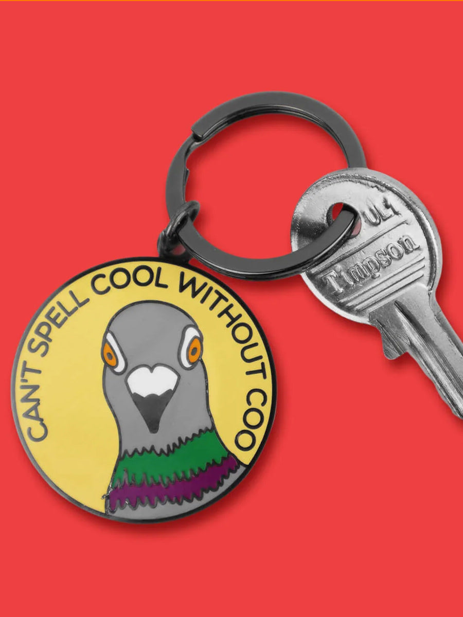 Can't Spell Cool Without Coo Enamel Keyring